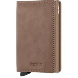 SECRID Slimwallet Vintage Taupe - Unisex Portemonnaie aus europäischem Rinderleder, bietet Platz für bis zu 6 Karten und schützt vor unerwünschter Mobilkommunikation. Kompakt, stylish und perfekt für jede Hosentasche.
