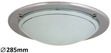 Deckenleuchte 1x60W/E27 Chrom Opaleszierend Klassisch IP20