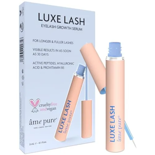 Ame Pure LUXE LASH Wimpernserum – Wimpernwachstum Booster für dichte, lange Wimpern - Wimpernpflege mit schnellem Wachstum in 30 Tagen. Dermatologisch getestet, vegan und tierversuchsfrei – für traumhaft volle Wimpern ohne Irritation.