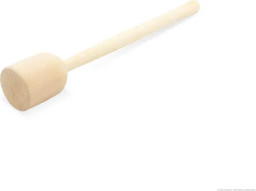 KERAZO Krautstampfer 40x5,0 cm für Sauerkraut im Gärtopf, Kartoffel - Stampfer für Kartoffeln, Gemüse, Obst, antibakteriell, kratzfrei, natürliches unbehandeltes Holz: Buche