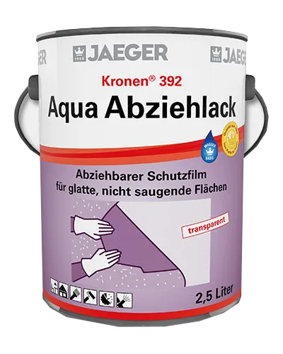 Jaeger Kronen® Aqua Abziehlack 750ml - Wasserbasierter Abziehlack für umweltfreundliches Arbeiten, ideal für Innenanwendungen und schnell trocknend.