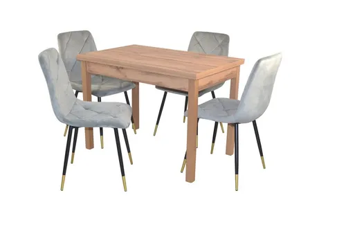 moebel-direkt-online Essgruppe 5teilige Tischgruppe, bestehend aus Esstisch ausziehbar und 4 Stühlen, (Spar-Set, 5tlg. Set)