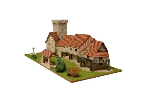 Aedes Ars Steinbaukasten - Landhaus Aleda - Modellbausatz für fortgeschrittene Modellbauer mit 5900 Einzelteilen. Erstellen Sie ein detailreiches Landhaus mit Garten und Umgebung aus hochwertigen Keramikteilen.