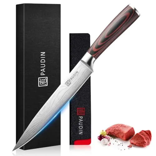 PAUDIN Fleischmesser 20 cm – Ultra scharfes Kochmesser aus deutschem Edelstahl
