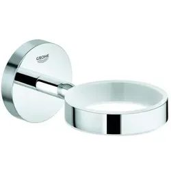 GROHE BauCosmopolitan Halter, chrom (40585001) - Zubehör & Accessoires, stylisch und vielseitig einsetzbar für Seifenschale, Seifenspender oder Glas mit langlebiger GROHE StarLight Chromoberfläche.