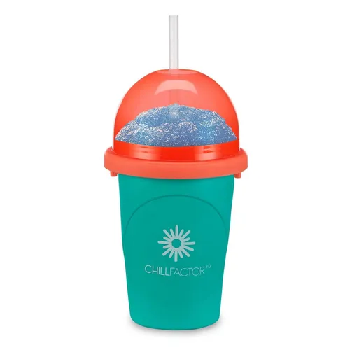 Magic Freez Slushy Maker – Tragbarer Slushy Becher mit 2-in-1 Strohhalm und Löffel