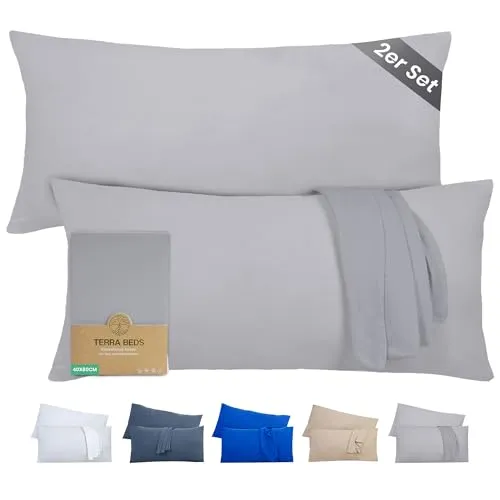 Terra Beds Kissenbezug 40 x 80 (Set mit 2) in silber von Terra Beds