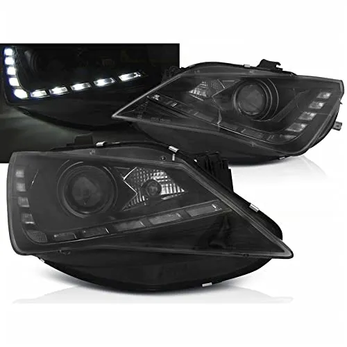 Led Tagfahrlicht Scheinwerfer in schwarz für Seat Ibiza 6J FL ab 2012-2015