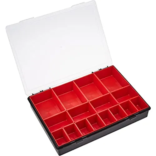 Sortierkasten Sortimentskasten Organizer mit 13 herausnehmbaren Einsätzen - Werkzeugkästen mit 13 herausnehmbaren Einsätzen, ideal für die geordnete Aufbewahrung von Kleinteilen und Werkzeugen.