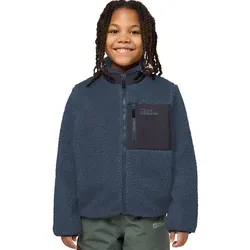 Jack Wolfskin Kinder Ice Curl Jacke (Größe 152, blau) - Funktionsjacke aus weichem Fleece, perfekt für Outdoor-Abenteuer und sorgt für optimale Wärme an kalten Tagen.