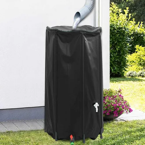 vidaXL Faltbarer Wassertank 250 L mit Wasserhahn - Bewässerung: Der langlebige und faltbare Wassertank aus reißfestem PVC speichert Regenwasser effizient für Gartenbewässerung und Outdoor-Aktivitäten.