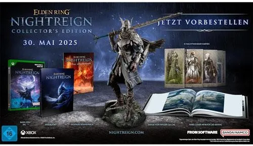 Elden Ring Nightreign Collectors Edition - XBSX/XBOne [EU Version] - Spiele die fesselnde Collectors Edition mit Koop-Kämpfen für bis zu drei Spieler und erlebe die beeindruckende Wylder-Statue sowie exklusive Artworks und Soundtrack!