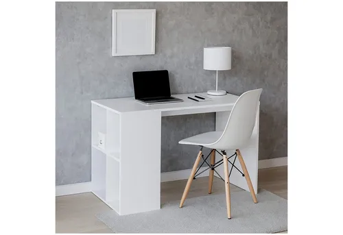 HTI-Living Schreibtisch in Weiß mit Ablagefächern