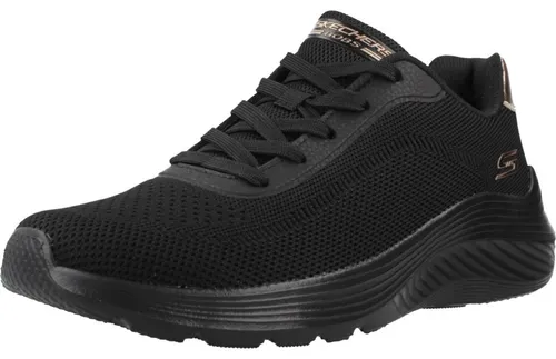 Skechers Bobs Squad Damen Sneakers 117679-BBK - Vielseitige Damen Sneakers in Schwarz mit leichtem Textil-Obermaterial. Ideal für Freizeit und Sport, mit Memory-Foam Decksohle und stoßdämpfender Zwischensohle für optimalen Komfort.