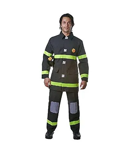 Dress Up America Feuerwehrmann Kostüm Herren Erwachsene Schwarzes Feuerwehrmann Kostüm. Feuerwehr Outfit Herren