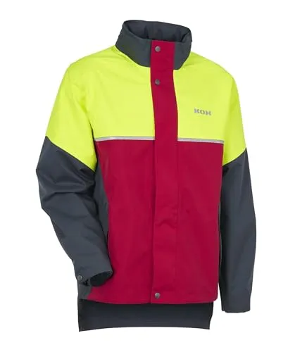 KOX Regenjacke wasserdicht Aquatex 2.0 Rot/Gelb Größe 54/56
