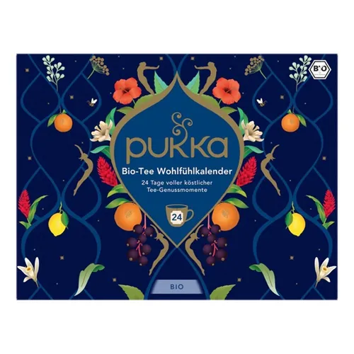 Pukka Adventskalender 11942 - Bio-Tee Wohlfühlkalender - Tee-Kategorie mit 24 verschiedenen Bio-Tees für jeden Tag im Advent. Genieße magische Geschmackserlebnisse und entdecke Rezeptideen über QR-Codes.