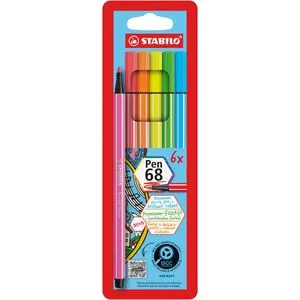 Stabilo Pen 68 6er Etui Neonfarben Filzstifte