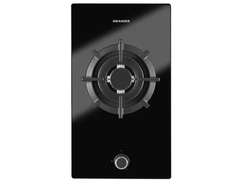 Oranier GKH330 Domino Gaskochfeld autark - Kochfeld für moderne Küchen, 33 cm breit mit WOK-Brenner und sicherer thermoelektrischer Zündsicherung für komfortables Kochen.