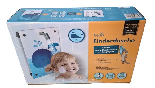 Fredis Kinder-Dusche Komplett Dusch System mit Wal-Motiv von fredis