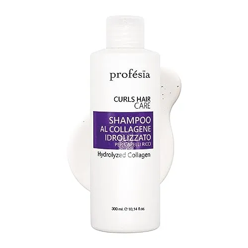 PROFESIA Locken Shampoo Naturlocken mit Hydrolysiertem Kollagen 300 ml - Professionelles Pflege für Lockiges Haar, Definiert und Verleiht Elastizität, Anti Frizz - Haarpflege Locken Produkte