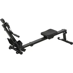SPORTNOW Rudergerät für Zuhause leises Rudermaschine mit Seilsystem LCD-Display Sitzkissen, Laufruhe Rutschfeste Rowing Machine Belastbar bis 150kg Heimrudergerät für Heimfitness   Aosom