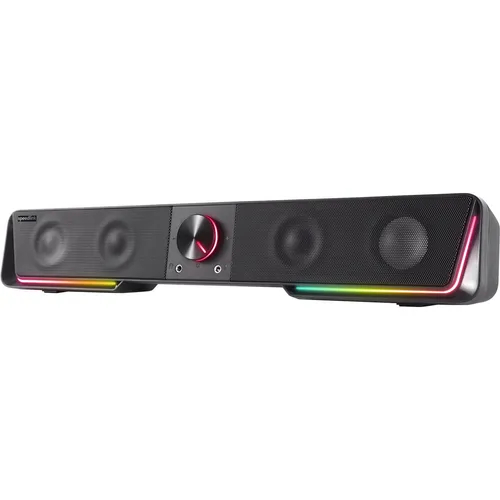 Speedlink Gravity RGB Stereo Soundbar - Bluetooth Lautsprecher mit brillanter RGB-Beleuchtung, ideal für Smartphone & Tablet, exzellenter Stereo-Sound und praktische Anschlussmöglichkeiten