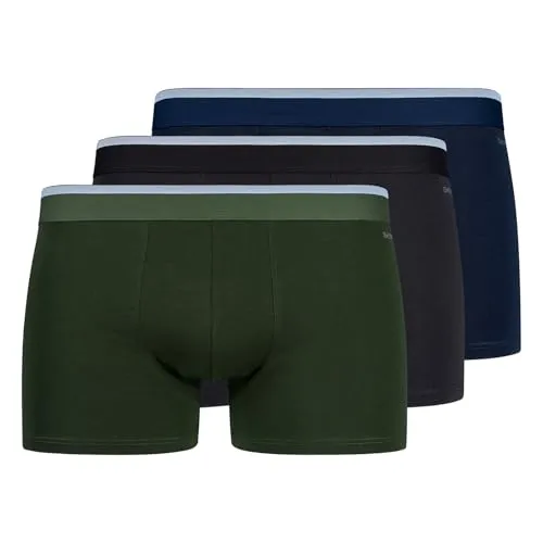 Skiny 3er-Set Boxershorts in Dunkelblau, Schwarz und Grün von SKINY