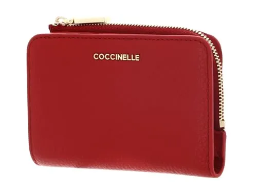 Coccinelle Geldbörse e2mw511d101ror02uni - Rot Metallic - Elegante Damen-Geldbörse in rotem Metallic-Look. Mit 3 Fächern, speziellen Münzfach und doppelten Kartenfächern für optimalen Stauraum. Hochwertiges Leder sorgt für Stil und Langlebigkeit. Ideal für den täglichen Gebrauch.