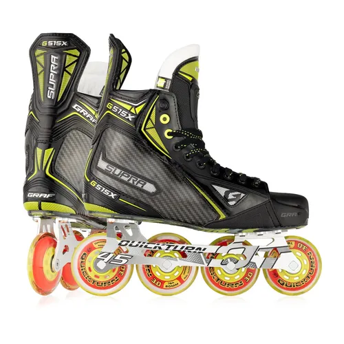 Inliner Graf Supra G515X Senior - Hochwertige Inlinehockey-Skates für Senioren, Größe 8.5 (EU42 2/3), mit breiter Passform und zuverlässiger Schnürung für optimalen Halt und Komfort beim Spiel.