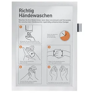 DURABLE DURAFRAME NOTE A4 Magnetrahmen selbstklebend silber - Beidseitig lesbar für einfache Präsentation und schnellen Austausch von Inhalten