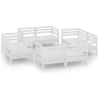 vidaXL 8-tlg. Garten-Lounge-Set aus Kiefernholz - Gartenmöbel-Set aus robustem Kiefernholz, perfekt zum Entspannen mit Familie und Freunden. Modular kombinierbar für individuelle Konfigurationen und ideal für jede Gartensaison.