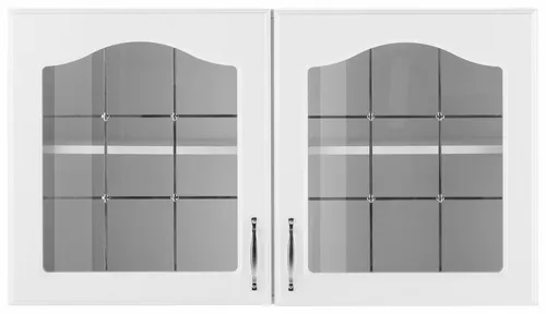 wiho Küchen Glashängeschrank Linz 100 cm breit, mit 2 Glastüren