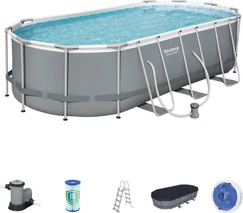 Produktbild BESTWAY Power Steel Pro Frame Pool 549x274x122 cm mit Pumpe und Leiter