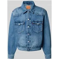 LEVI'S Jeansjacke Herren S - That's a Myth Trucker - Funktionsjacken mit 100% Baumwolle, hüftlang und bequem. Ideal für modebewusste Männer, die Stil und Komfort schätzen. Perfekt für den Alltag und entspannte Abende.