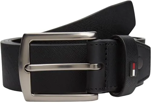Tommy Hilfiger Herren Denton Verstellbarer Gürtel, Schwarz, 100 - Eleganter Gürtel von Tommy Hilfiger, perfekt für jeden Anlass. Verstellbar für optimalen Tragekomfort und stilvolles Design.