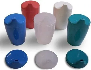 EINNEHMEBECHER o.Griff+2 Deckel 4+12mm blau 1 St