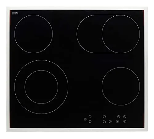 PKM Elektro Kochfeld Glaskeramik Edelstahlrahmen 60cm EB-C4-2KBTC