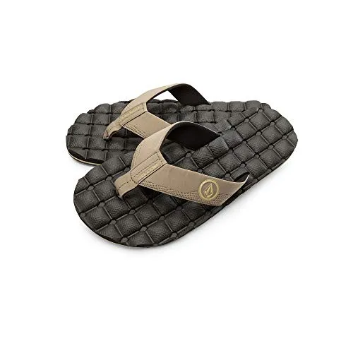 Volcom Herren Flip-Flop, Khaki, Größe 12 von Volcom