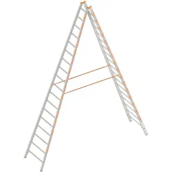 Layher Topic 1039 Sprossenstehleiter 2x18 Sprossen von Layher