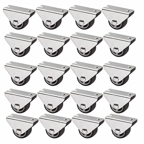 Sotech 20er Set Kastenrolle PASSAU (Ø 25 mm, für Unterbaumontage, dunkelgrau) Transportbockrolle, leise und bodenschonend, Ideal für Bettkästen und Bodenschubladen