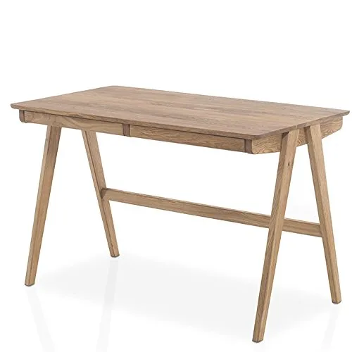 MCA furniture Schreibtisch Delia - Massivholz Asteiche mit 2 Schubladen - Kinderschreibtisch aus geölter Asteiche, stabil und mit 2 praktischen Schubladen für optimale Ordnung, ideal für kreative Arbeitsräume.