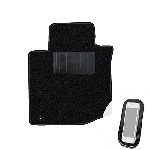 moto-MOLTICO Fahrer Fußmatte Auto Velours Fahrerseite Autoteppiche Schwarz Fahrermatte 1-teilig passend für Toyota Aygo I 2005-2014