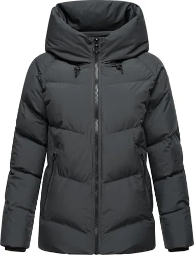 Ragwear Damen Winterjacke Cessi YOUMODO Dark Grey 3XL - Funktionsjacken: Wasserdichte Steppjacke mit modischer Steppungsnaht und Fleece gefütterten Taschen, ideal für kaltes Wetter.