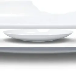 Tiefer Teller 2x rund 24cm - Porzellan in Weiß - Tiefes Teller-Set aus hochwertigem Porzellan, hitzebeständig und mikrowellengeeignet - ideal für stilvolle Mahlzeiten in Küche und Esszimmer.