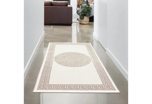 Carpetia Teppich Teppich mit orientalischem Flair, luxuriös, weiß beige, rechteckig, Höhe: 5 mm