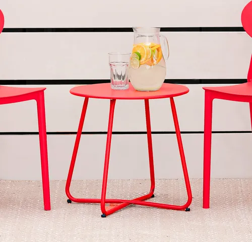 Homestyle4u 2485 Beistelltisch Rot in rot von Homestyle4u