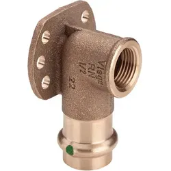 Viega Sanpress Wandscheibe 281502 18 mm x Rp 1/2, Rotguss oder Siliziumbronze, SC-Contur