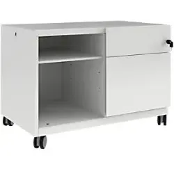 BISLEY Note™ Caddy Rollcontainer - Verkehrsweiß mit 2 Auszügen - Büromöbel mit 2 Auszügen, ideal für Ordnung im Büro. Der robuste Rollcontainer bietet eine praktische Feststellbremse und eine pflegeleichte, unempfindliche Oberfläche.