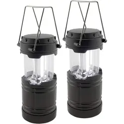 ChiliTec Gartenleuchte ChiliTec LED Camping Laterne 2 Stück Batteriebetrieb 3x AA Mignon